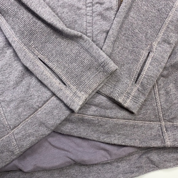 Lululemon Gray Asymmetrical Zip Method Wrap - Picture 7 of 8